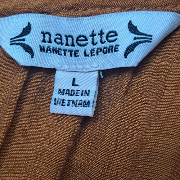 Nanette Lepore Semi Sheer Tiered Ruffle Sleeve Tunic/Top   Size L - Picture 7 of 14